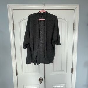 Hopely Gray Open-Front Cardigan Large